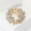 Alloy Rhinestone Wreath Brooch For Elegant Women Suit Decoration view 3