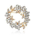 Alloy Rhinestone Wreath Brooch For Elegant Women Suit Decoration view 5