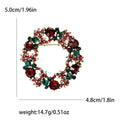 Alloy Christmas Wreath Brooch With Individual Packaging For Holiday Gifts view 6