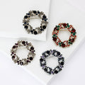 Alloy Christmas Wreath Brooch With Individual Packaging For Holiday Gifts view 1