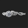Double Layer Zircon Micro Pave Engagement Ring Couple Matching Rings Drop Shipping view 3