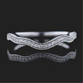 Double Layer Zircon Micro Pave Engagement Ring Couple Matching Rings Drop Shipping view 4