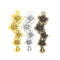 Zinc Alloy Flower Branch Charm Pendant for DIY Necklace Bracelet Jewelry Making view 5