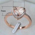 Fashion Engagement Ring For Women With Delicate Heart Shape Micro Pave Simulated Wedding Jewelry view 5