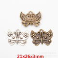 Zinc Alloy Butterfly Charm Pendant No.802359 for DIY Necklace Bracelet Jewelry Making view 1
