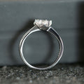 Classic Six Prong Eight Hearts Eight Arrows Zircon Women Ring, Sparkling Simulated Diamond Band view 4