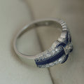 X Shape Epoxy Zircon Ring, Women's Copper White Gold Plated European Cross-Border Accessory view 4