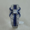 X Shape Epoxy Zircon Ring, Women's Copper White Gold Plated European Cross-Border Accessory view 3