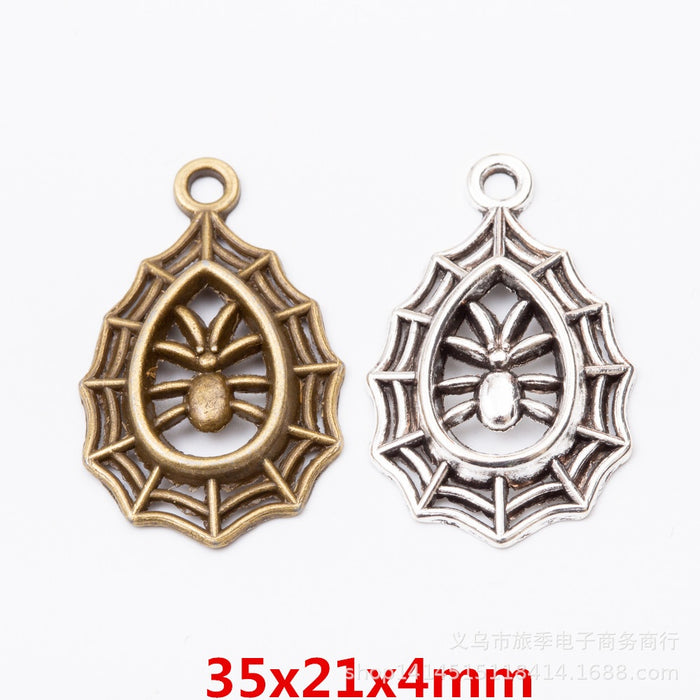 Zinc Alloy Spider Web Charm Pendant No.293768 for DIY Necklace Bracelet Jewelry Making
