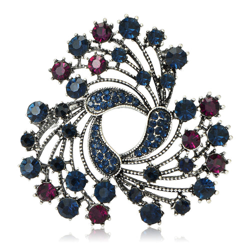 Alloy Rhinestone Christmas Bell Brooch Pin For Holiday Apparel