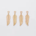 Zinc Alloy Feather Leaf Charm Pendant No.335420 for DIY Necklace Bracelet Jewelry Making view 4