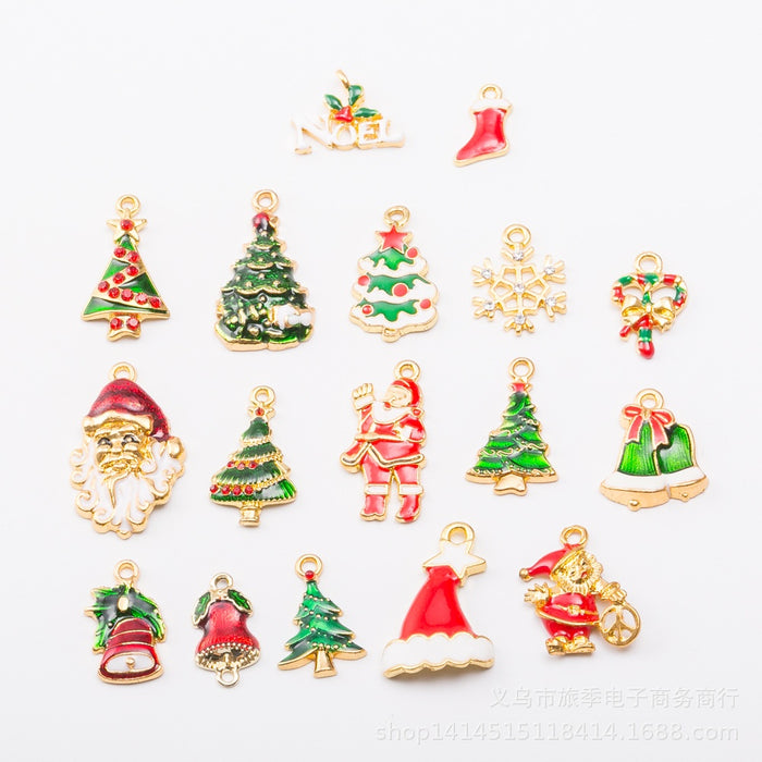 Gold Zinc Alloy Christmas Charm Pendant for DIY Necklace Bracelet Jewelry Making