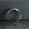 European American Fashion Double Heart Women Ring, Two Tone Real Gold Plated Birthday Jewelry Gift view 4
