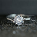 Direct Classic Six Prong Zircon Couple Ring For Women, Romantic Proposal Fashion Finger Ring view 5
