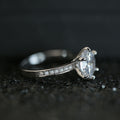 Direct Classic Six Prong Zircon Couple Ring For Women, Romantic Proposal Fashion Finger Ring view 4