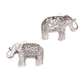 Antique Silver Zinc Alloy Elephant Charm Pendant No.038944 for DIY Necklace Bracelet Jewelry Making view 2