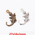 Zinc Alloy Crocodile Charm Pendant No.394646 for DIY Necklace Bracelet Jewelry Making view 1