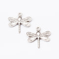 Zinc Alloy Dragonfly Charm Pendant No.166073 for DIY Necklace Bracelet Jewelry Making view 2