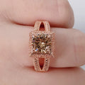 Delicate Hollow Eight Hearts And Arrows Zircon Inlaid Ring European Fashion Jewelry view 2