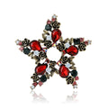 Alloy Rhinestone Star Brooch Pin For Christmas Suit Decoration view 5