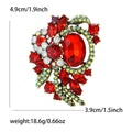 Vintage Alloy Rhinestone Hollow Flower Brooch Pin For Suits view 6