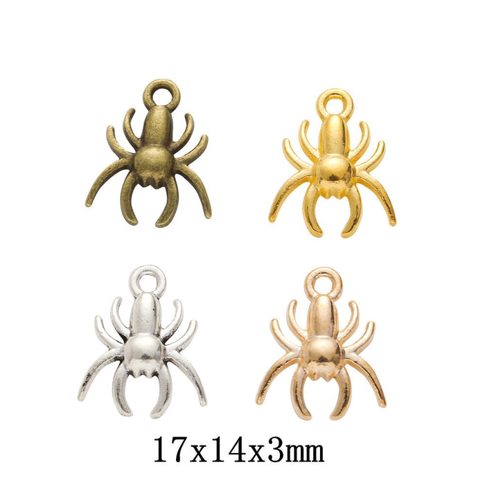 Zinc Alloy Spider Charm Pendant No.323562 for DIY Necklace Bracelet Jewelry Making