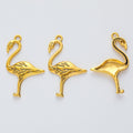 Zinc Alloy Red Crowned Crane Charm Pendant for DIY Necklace Bracelet Jewelry Making view 3