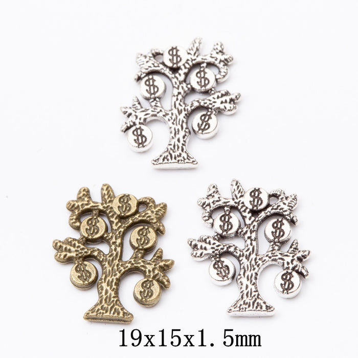 Zinc Alloy Money Tree Charm Pendant for DIY Necklace Bracelet Jewelry Making