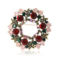 Vintage Alloy Rhinestone Wreath Brooch For Suits And Shawls view 5