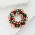 Vintage Alloy Rhinestone Wreath Brooch For Suits And Shawls view 2