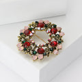 Vintage Alloy Rhinestone Wreath Brooch For Suits And Shawls view 3