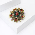 Alloy Christmas Wreath Brooch Pin For Holiday Apparel Decoration view 3