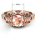 Rose Gold Plated Hollow Zircon Women's Ring European Fashion Jewelry view 5