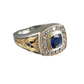 Vintage Fashion Business Two Tone Men's Ring Stainless Style Finger Jewelry view 5