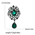 Alloy Crystal Brooch Pin For Luxury Fashion Garment Decoration view 7