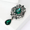 Alloy Crystal Brooch Pin For Luxury Fashion Garment Decoration view 4
