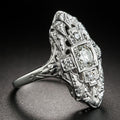 European American Hollow Out Copper Silver Plated Diamond Inlaid Ring Fashion Jewelry view 2