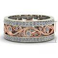 Two Tone Plated Flower Ring For Women European Fashion Jewelry view 2