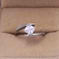 Creative Copper Square Zircon Inlaid Ring Simple European Style Women's Engagement Band view 2