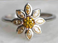 Simple Daisy Flower Zircon Ring For Women European American Fashion Jewelry view 2