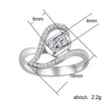 Fashion Creative Heart Shaped Zircon Inlaid Ring For Women Valentine's Day Gift Jewelry view 2