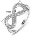 Minimalist Infinity 8 Ring With Zircon Inlay, Exaggerated European American Fashion Jewelry view 5