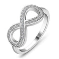Minimalist Infinity 8 Ring With Zircon Inlay, Exaggerated European American Fashion Jewelry view 1