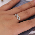 Minimalist Infinity 8 Ring With Zircon Inlay, Exaggerated European American Fashion Jewelry view 4
