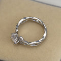 Fashion Copper Rose Gold Plated Hollow Floral Pattern Zircon Ring Jewelry Accessory view 3