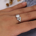 Fashion Copper Rose Gold Plated Hollow Floral Pattern Zircon Ring Jewelry Accessory view 4