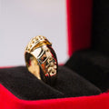 Gold Fish Mouth Shape Ring, High Quality Copper Gold Plated AAA Zircon Finger Ring For view 4