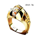 Gold Fish Mouth Shape Ring, High Quality Copper Gold Plated AAA Zircon Finger Ring For view 5