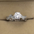 Creative Olive Leaf Shape Zircon Engagement Ring For Women, Cross Border Fashion Jewelry view 2