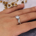 Creative Olive Leaf Shape Zircon Engagement Ring For Women, Cross Border Fashion Jewelry view 4
